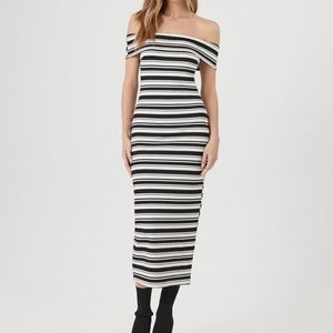 Striped midi dress